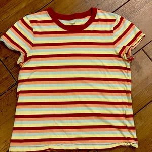 Madewell stripped crew neck cotton tee